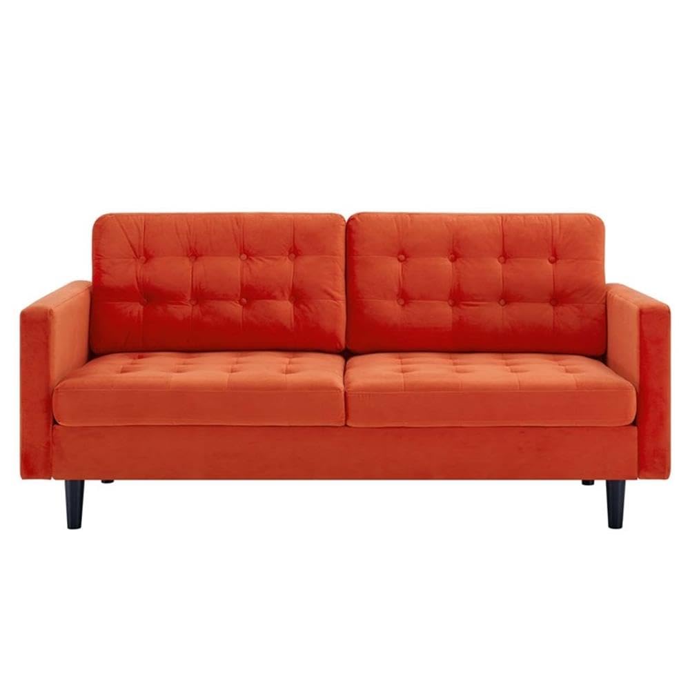 Orange Velvet Sofa F1655