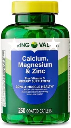 Calcium Magnesium Zinc with Vitamin D3 250 Caplets G8344