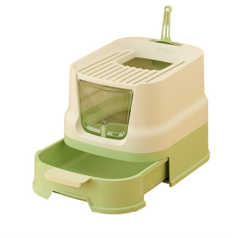 Enclosed Top-Entry Cat Litter Box with Scoop I87448