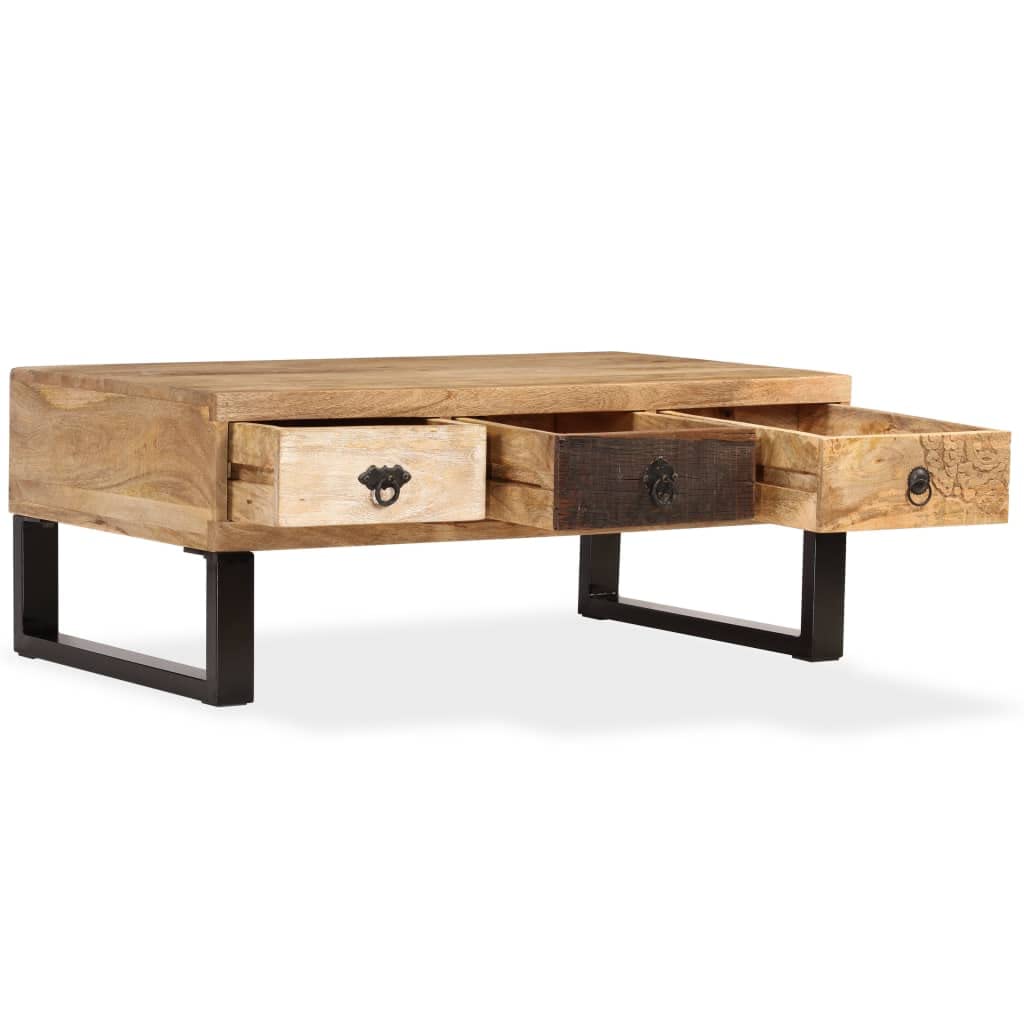 Coffee Table with Storage Open Shelves E7662