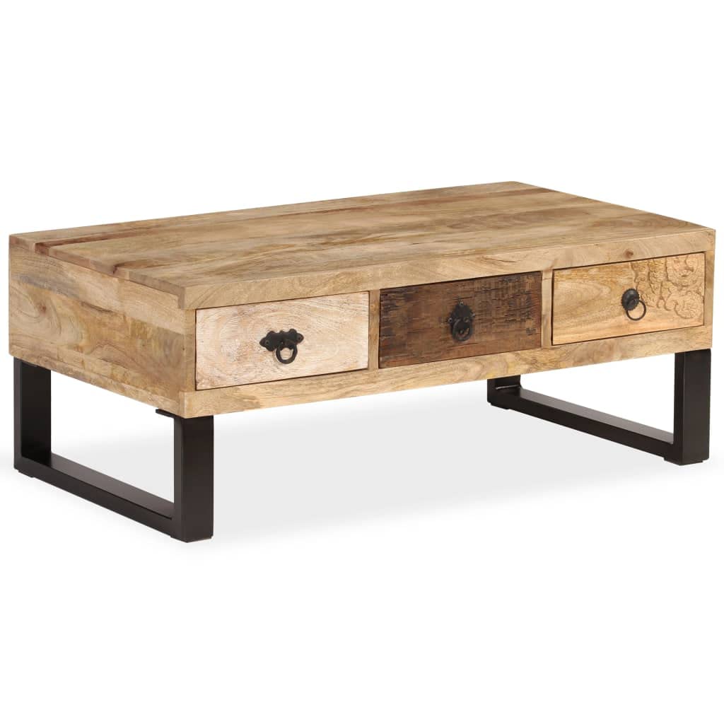 Coffee Table with Storage Open Shelves E7662