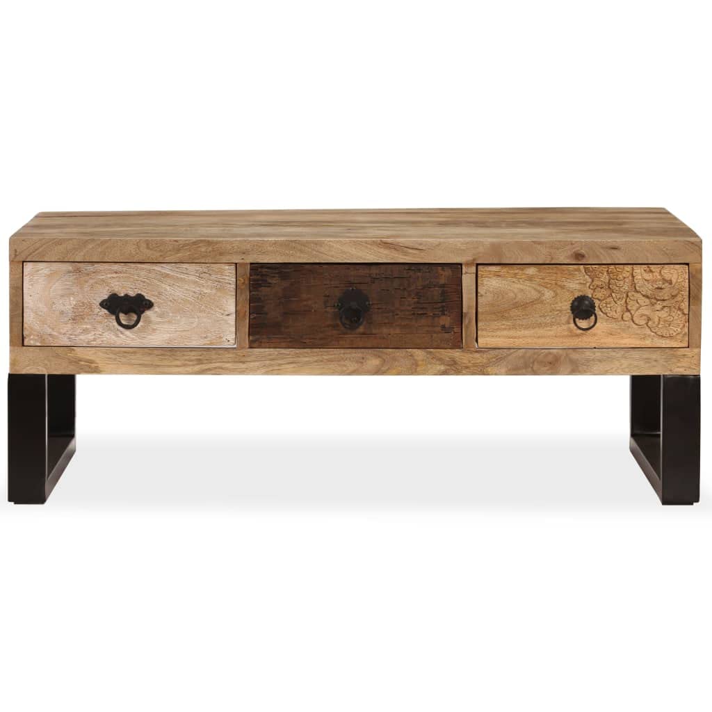 Coffee Table with Storage Open Shelves E7662