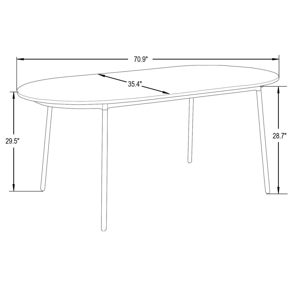 9-Piece Dining Set with 8 Chairs and Oval Table U2307