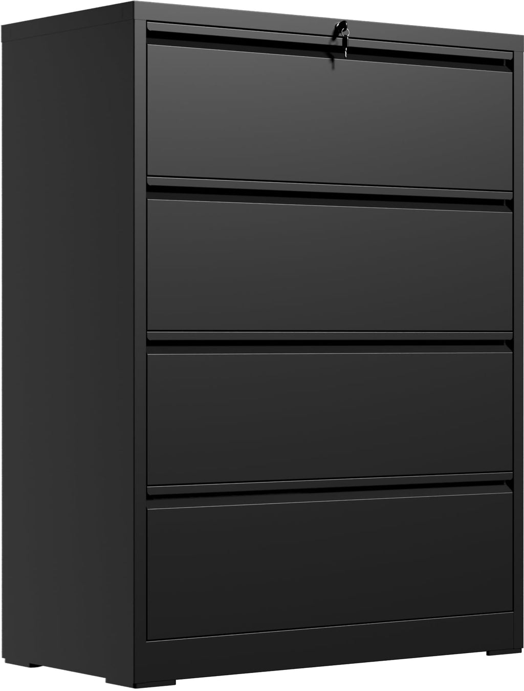 4 Drawer Black Metal File Cabinet S650