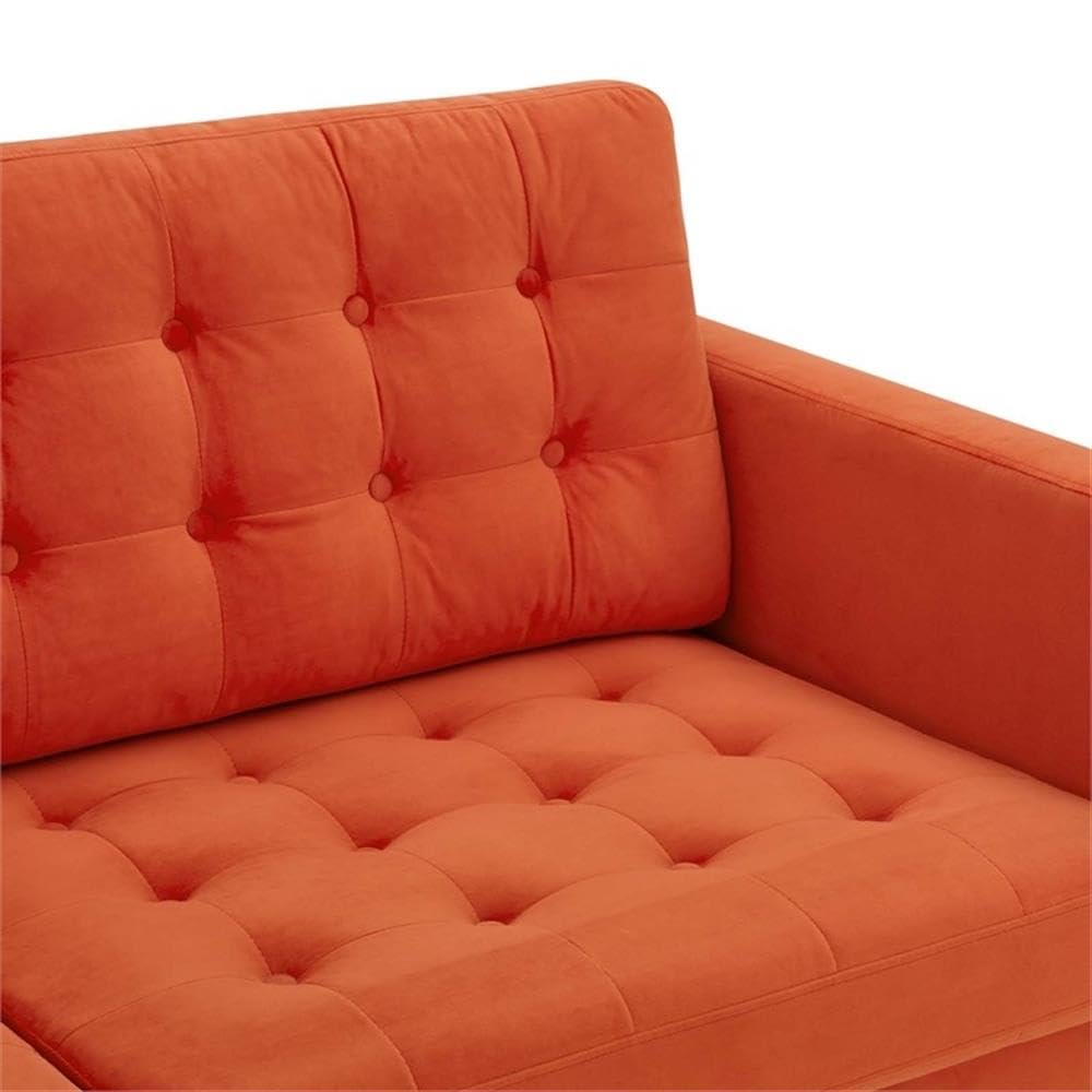 Orange Velvet Sofa F1655