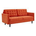 Orange Velvet Sofa F1655