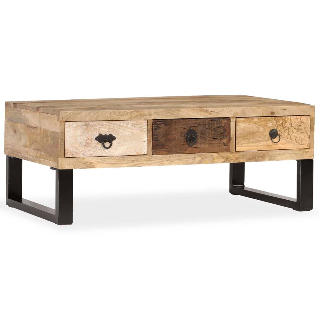 Coffee Table with Storage Open Shelves E7662