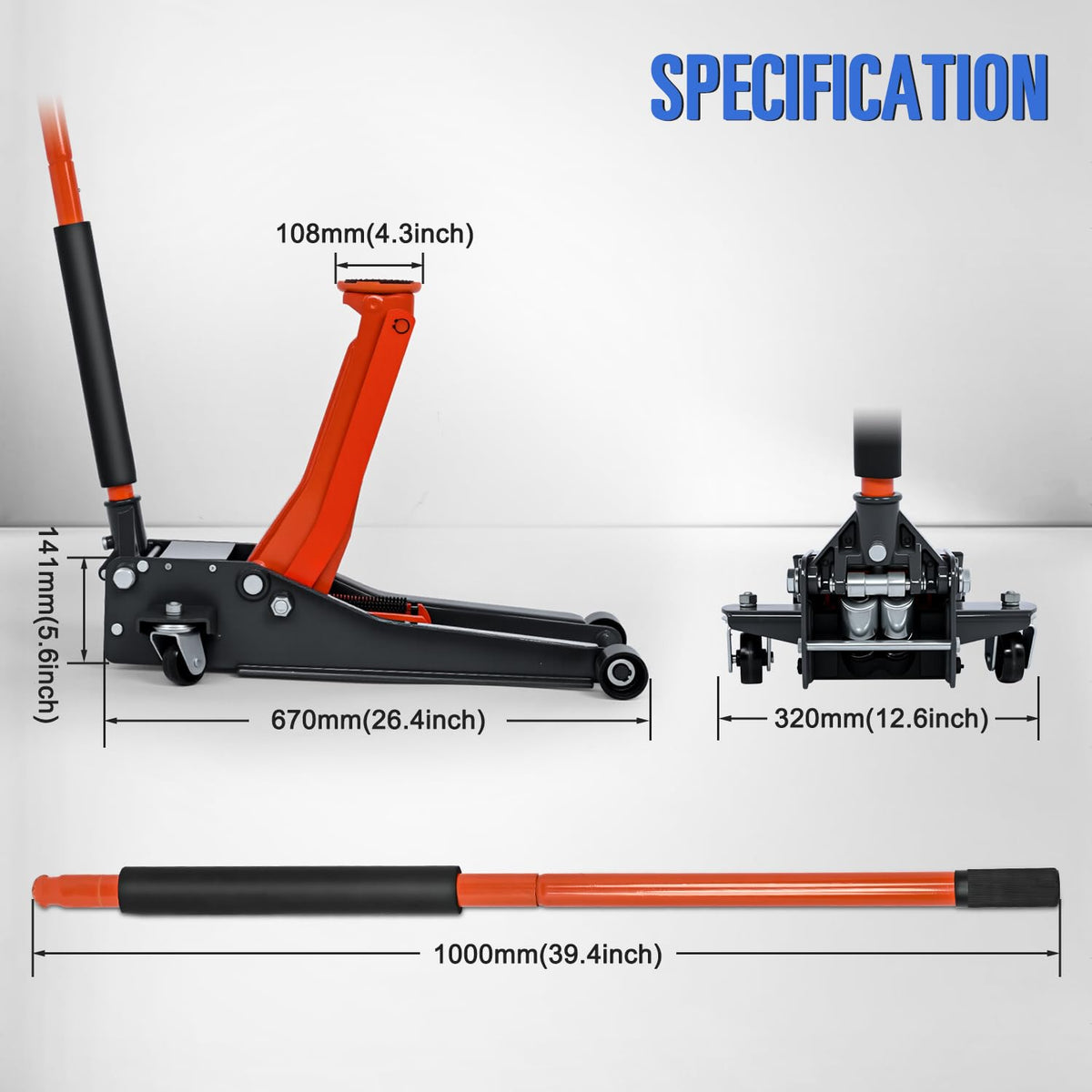 3 Ton Low Profile Hydraulic Floor Jack L619614