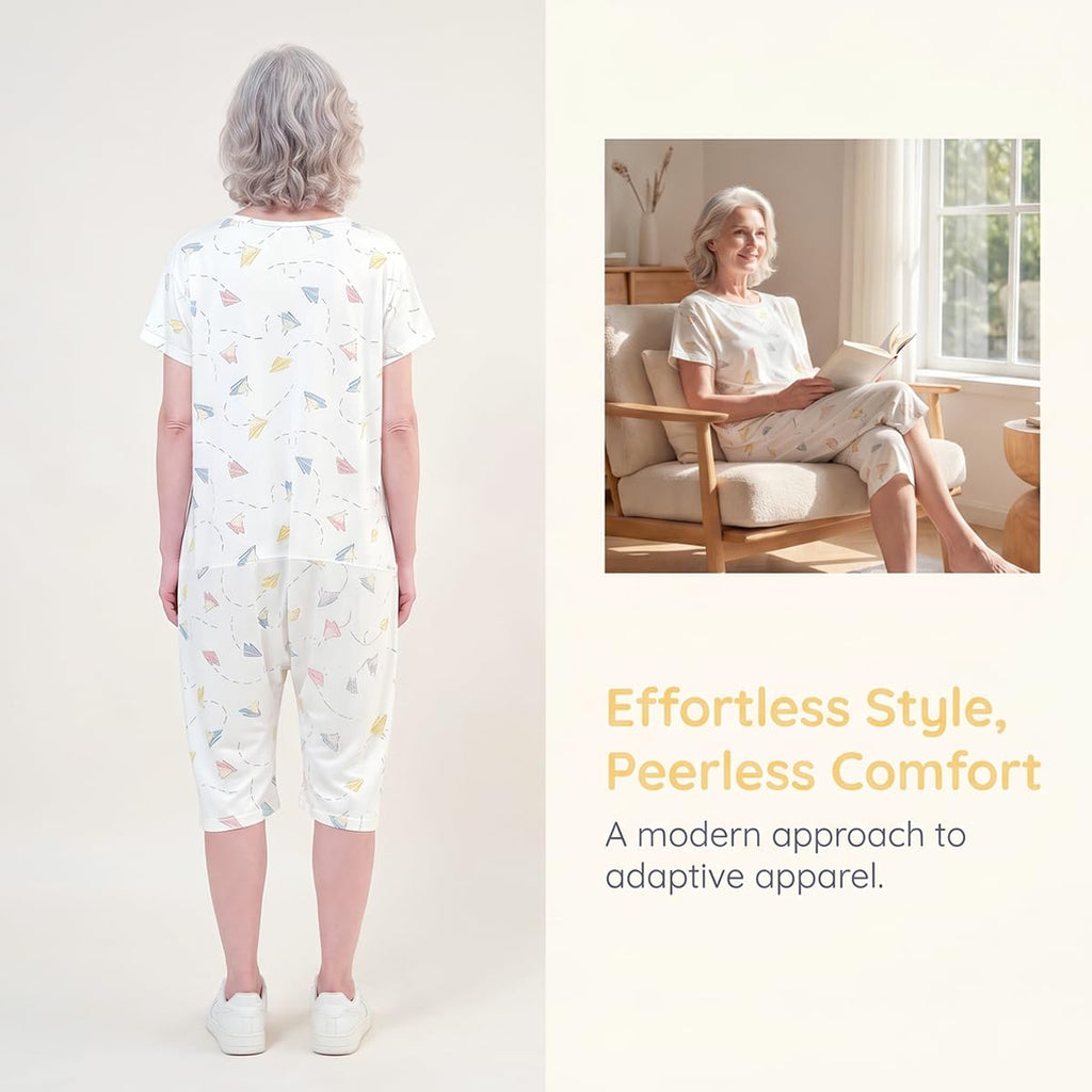 Anti-Strip Adaptive Jumpsuit with Back-Zipper Q4493