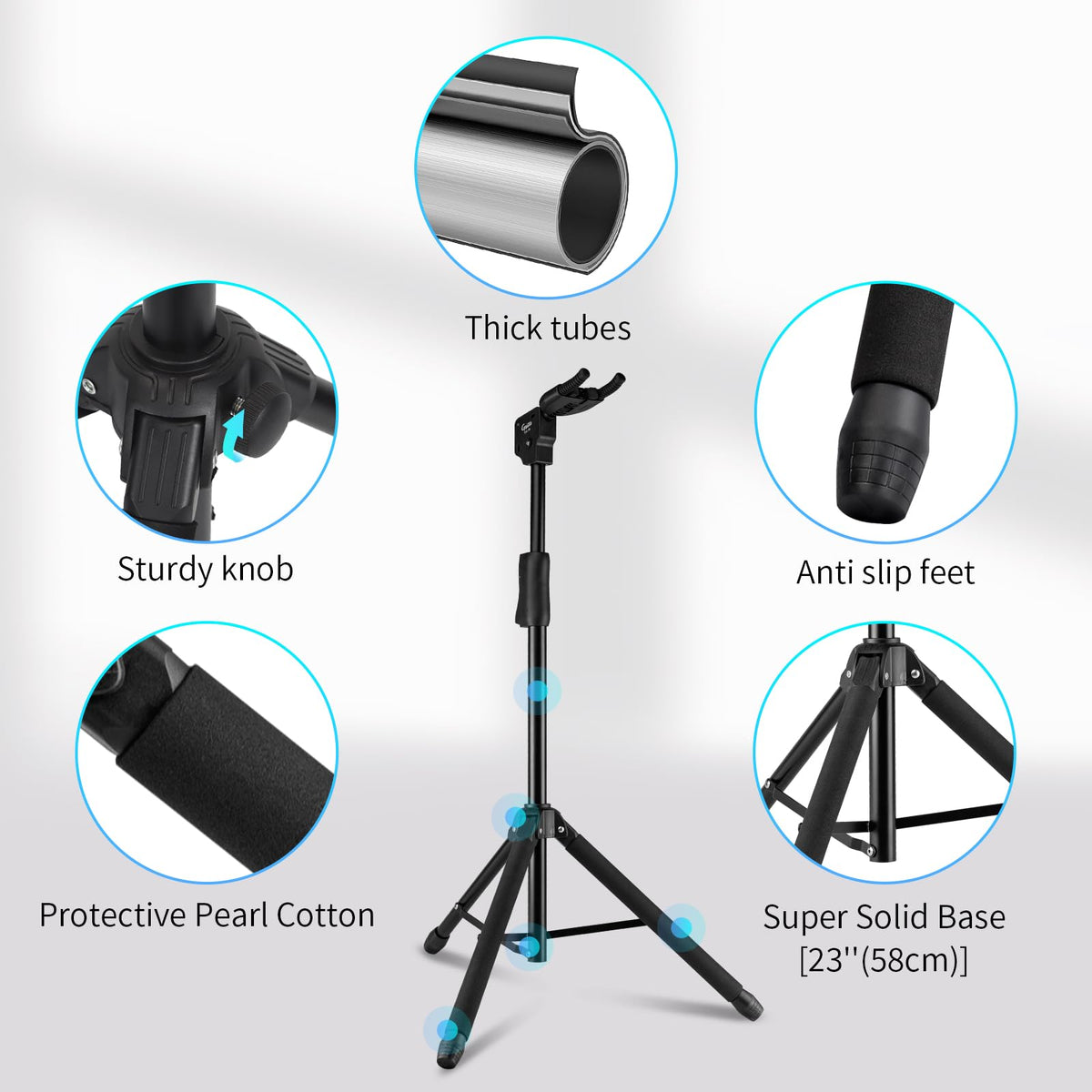 Heavy Duty Adjustable Foldable Guitar Stand V461