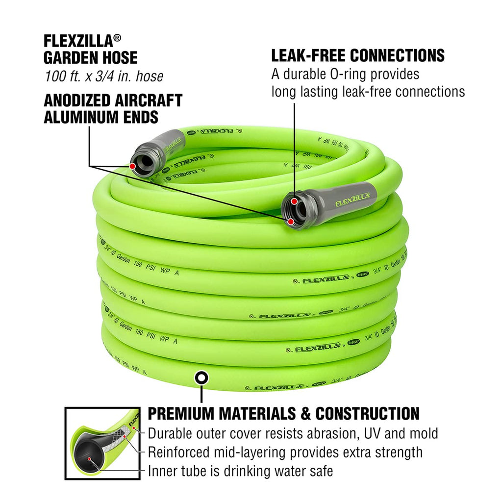 3/4 in. x 100 ft. Drinking Water Safe Garden Hose & Twist Action Nozzle N587