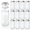 16oz Regular Mouth Mason Jars 12 Pack with Lids & Bands K399100