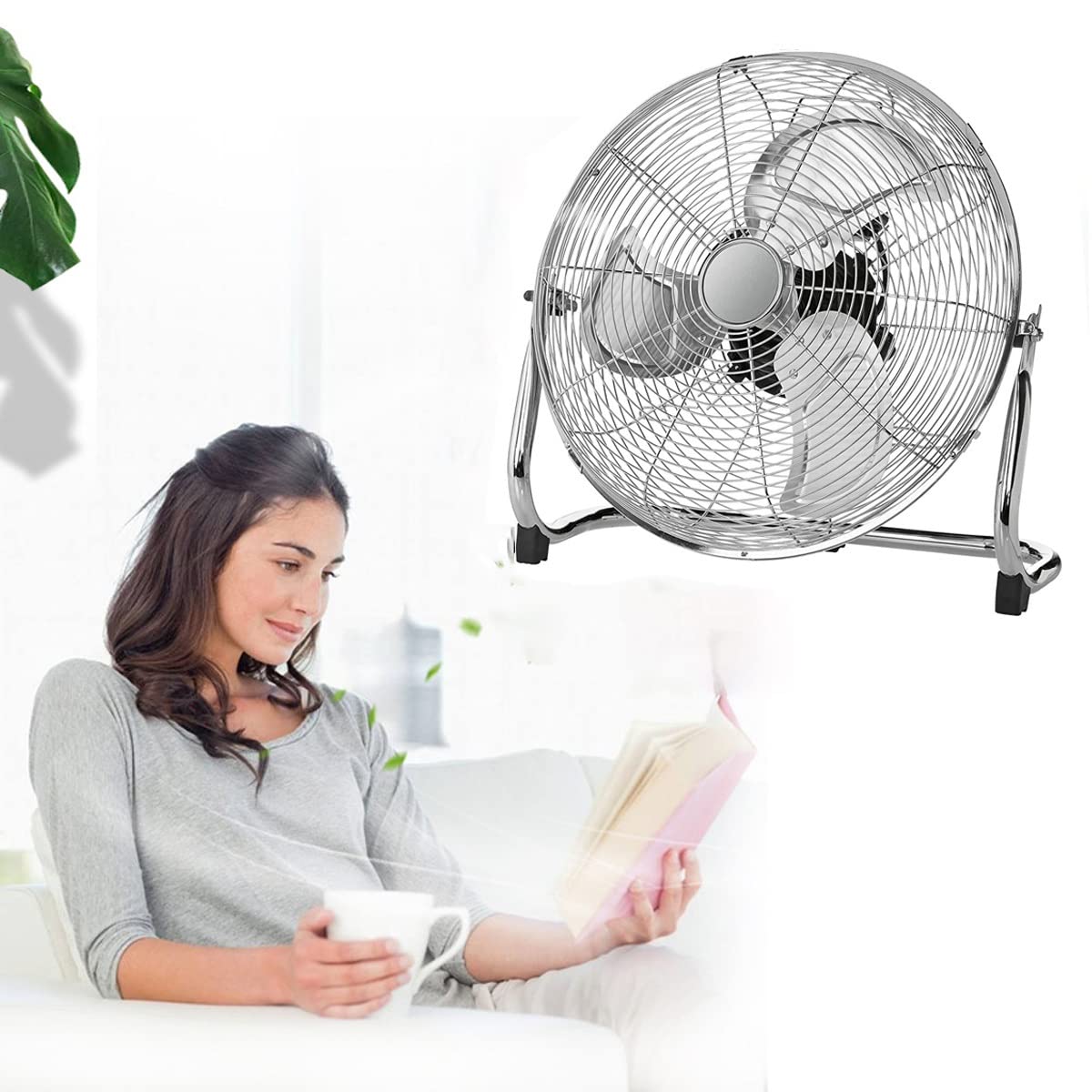 20 Inch 3 Speed Adjustable Tilt Metal Floor Fan P96758