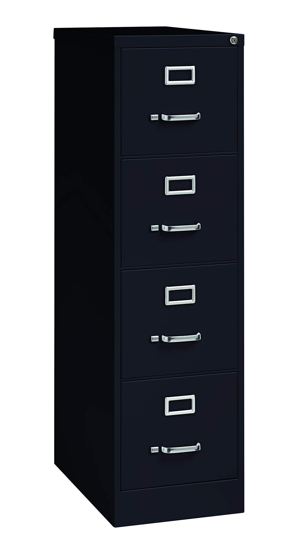 15" W 4 Drawer Vertical File Cabinet, Black, Letter F463