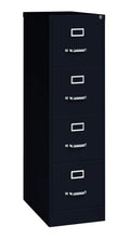 15" W 4 Drawer Vertical File Cabinet, Black, Letter F463