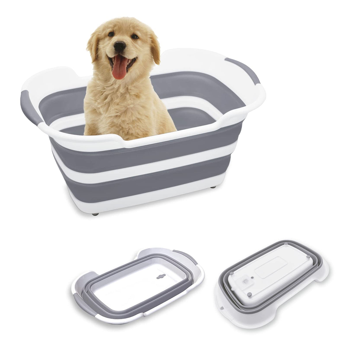 27L Collapsible Pet Bathtub with Drainage Hole J202661