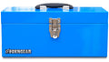 16" Steel Heavy-duty Tool Box with Metal Latch and Handle Blue F979