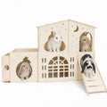 2-Story Wooden Rabbit House M287