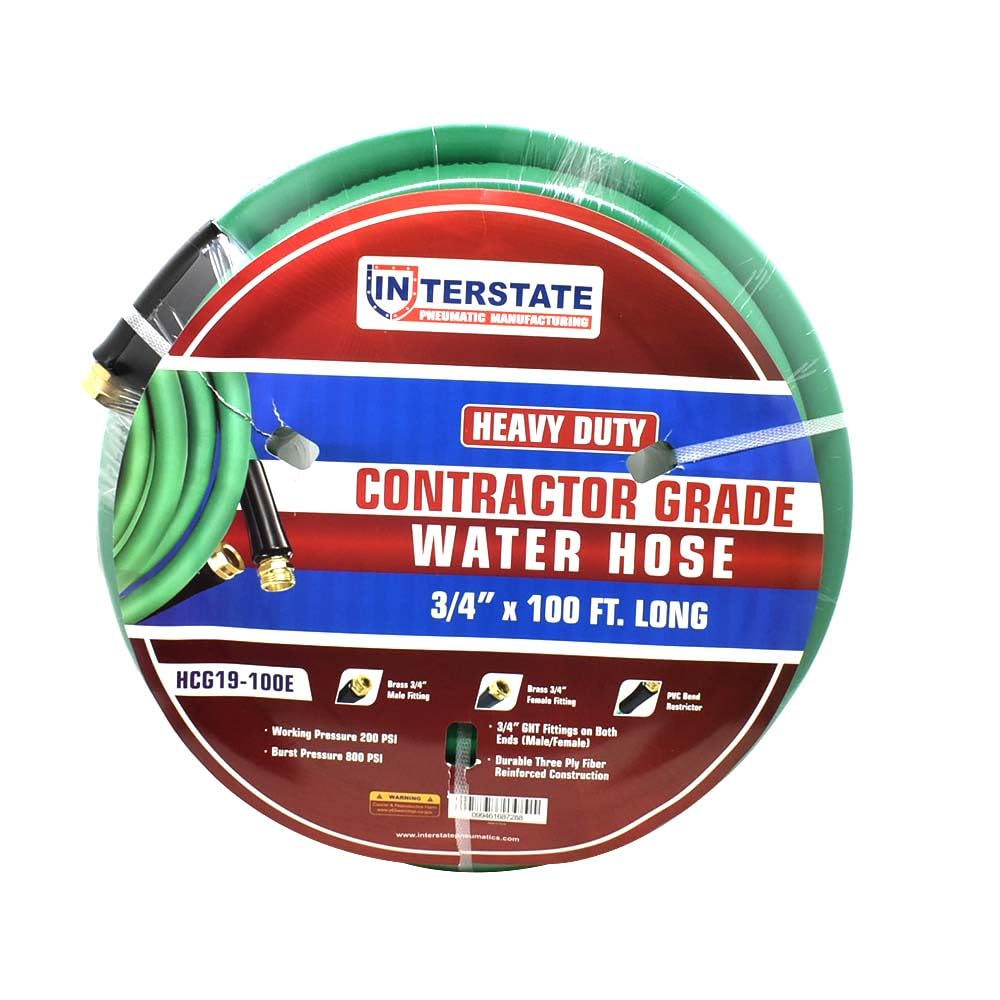 Green PVC Water Hose 3/4 Inch x 100 Feet U140