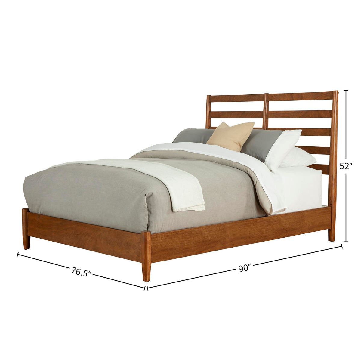 Chestnut California King Slat Back Bed R50696