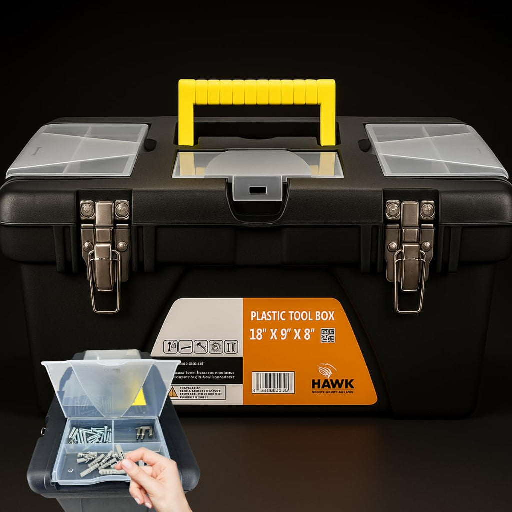 Plastic Tool Box with Metal Latches K5007