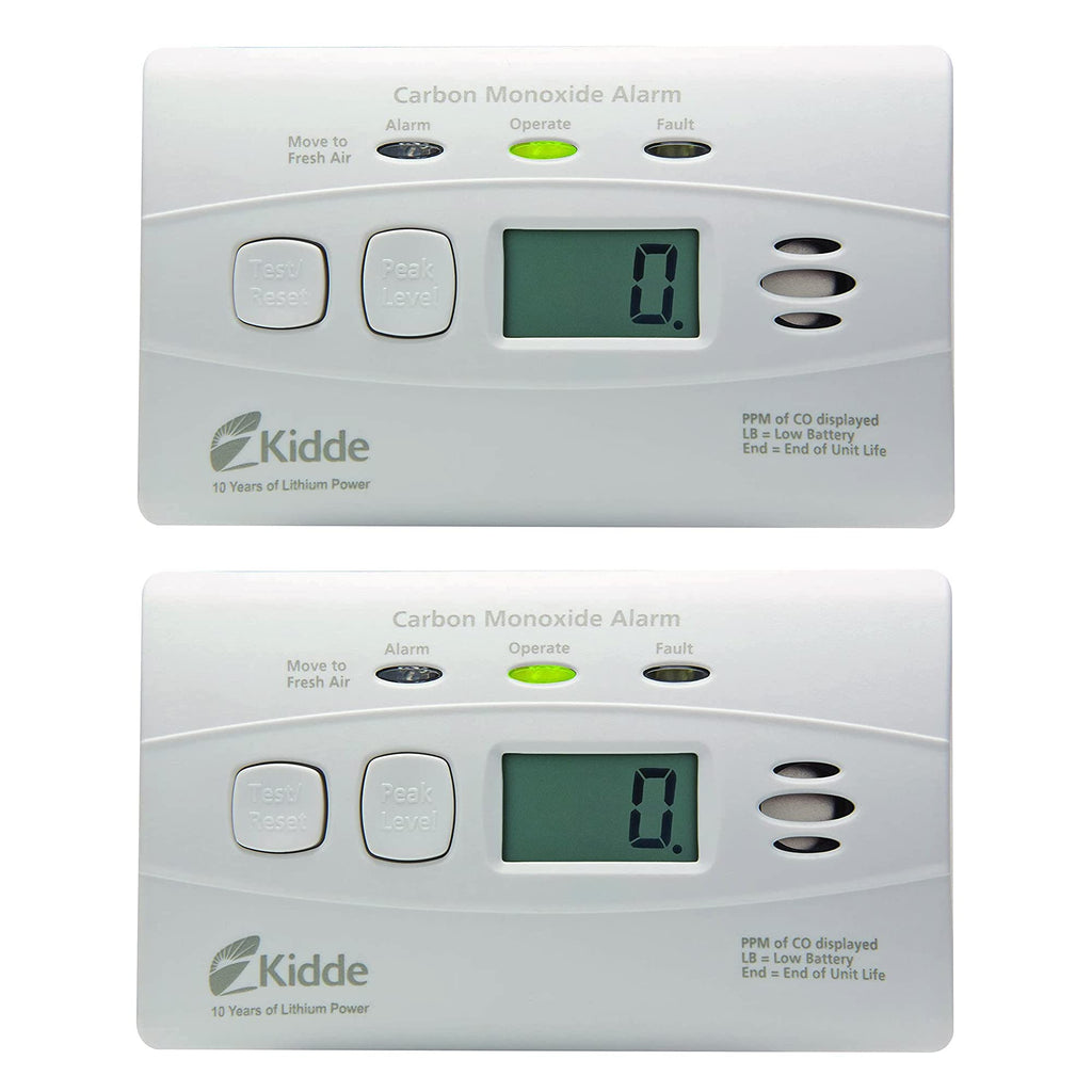 Carbon Monoxide Detector with 10-Year Battery, Digital Display, 2 Pack D765399