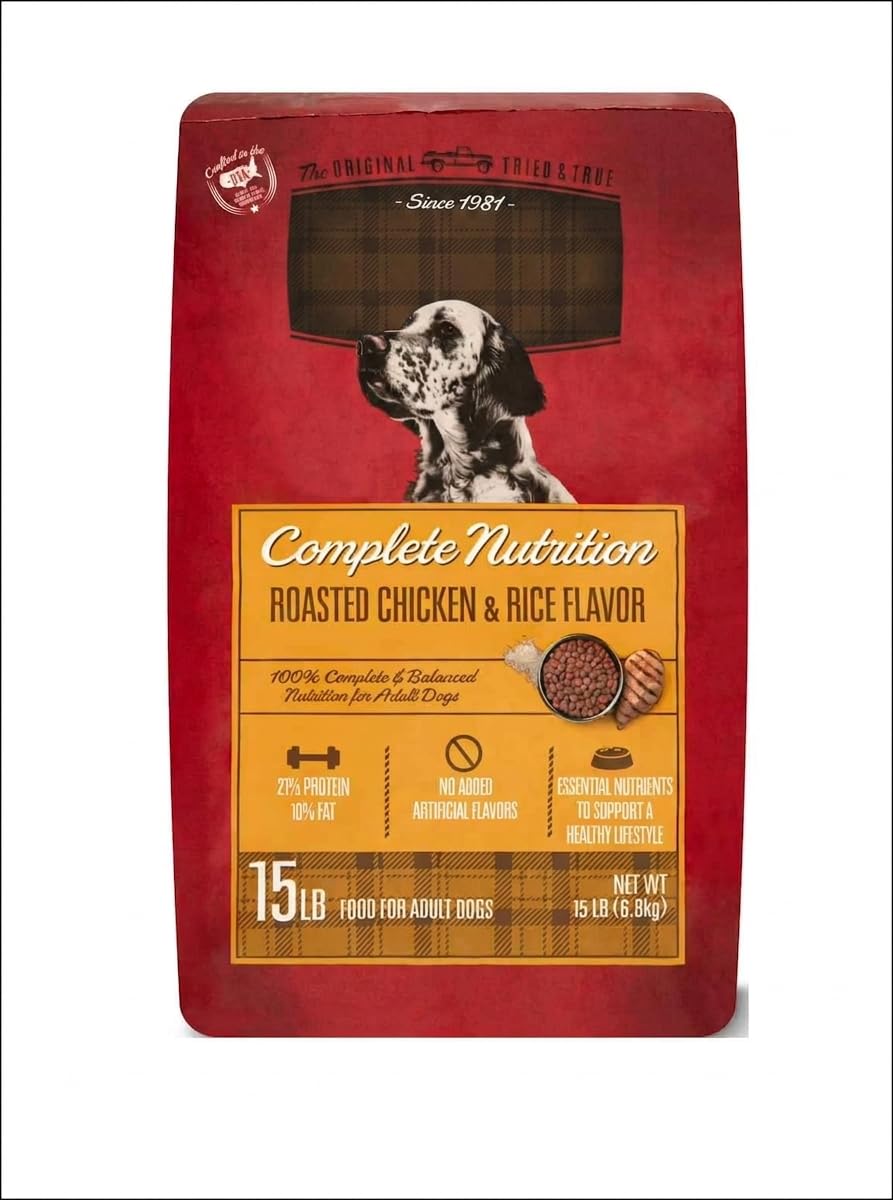 Roasted Chicken & Rice Flavor Dry Dog Food 15 LB T242