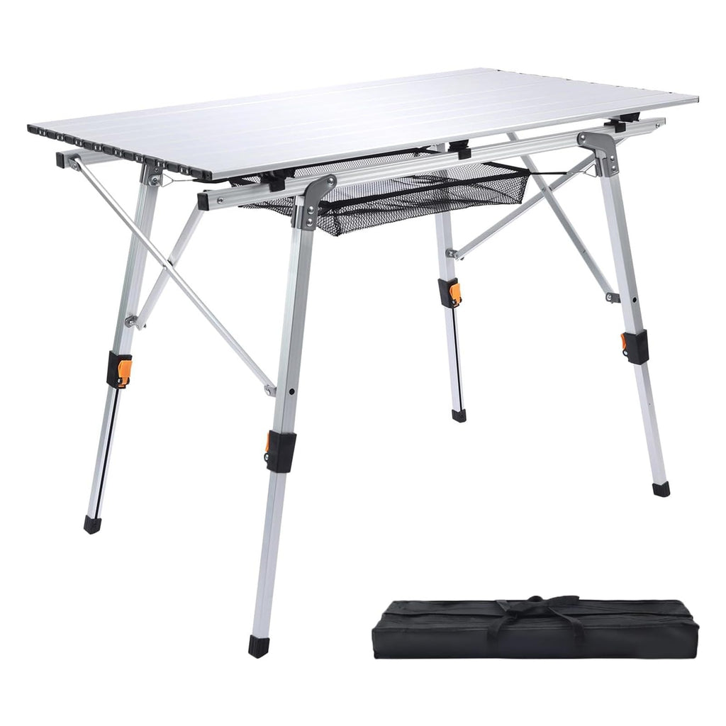 Lightweight Aluminum Folding Camping Table White P6878