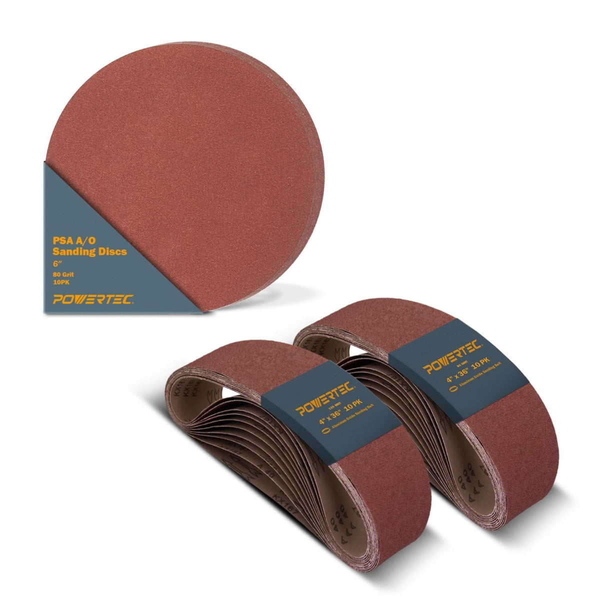 4 x 36 Inch Aluminum Oxide Sanding Belts V371
