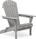 Wooden Folding Adirondack Chair Set of 2 Solid Cedar A420012