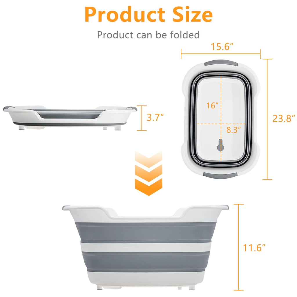 27L Collapsible Pet Bathtub with Drainage Hole J202661