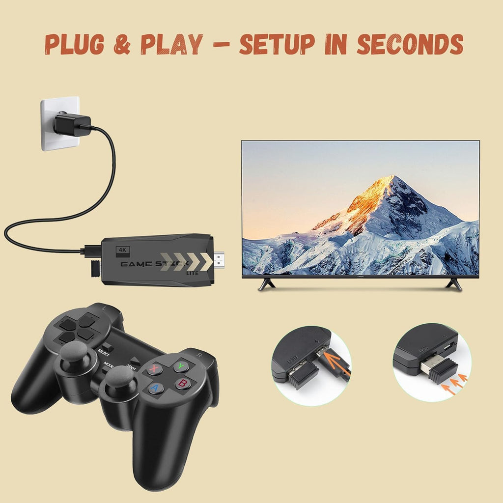 Wireless Retro Game Console with 20,000+ Games and 4k Hdmi Output S516631