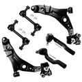 6pcs Front Suspension Kit Control Arm Ball Joint Tie Rod End Sway Bar Link Q51244