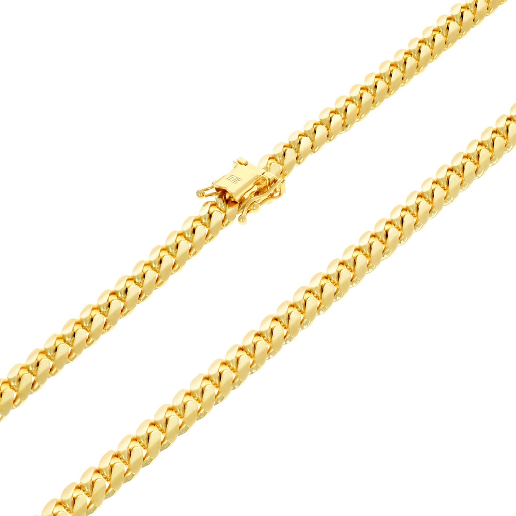 10k Yellow Gold Cuban Link Chain Necklace Q75997