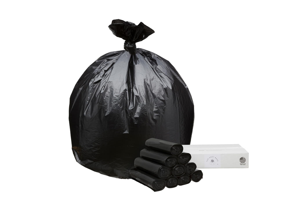 45 Gallon Black 1.2 Mil Garbage Trash Bags 100 Count E210153