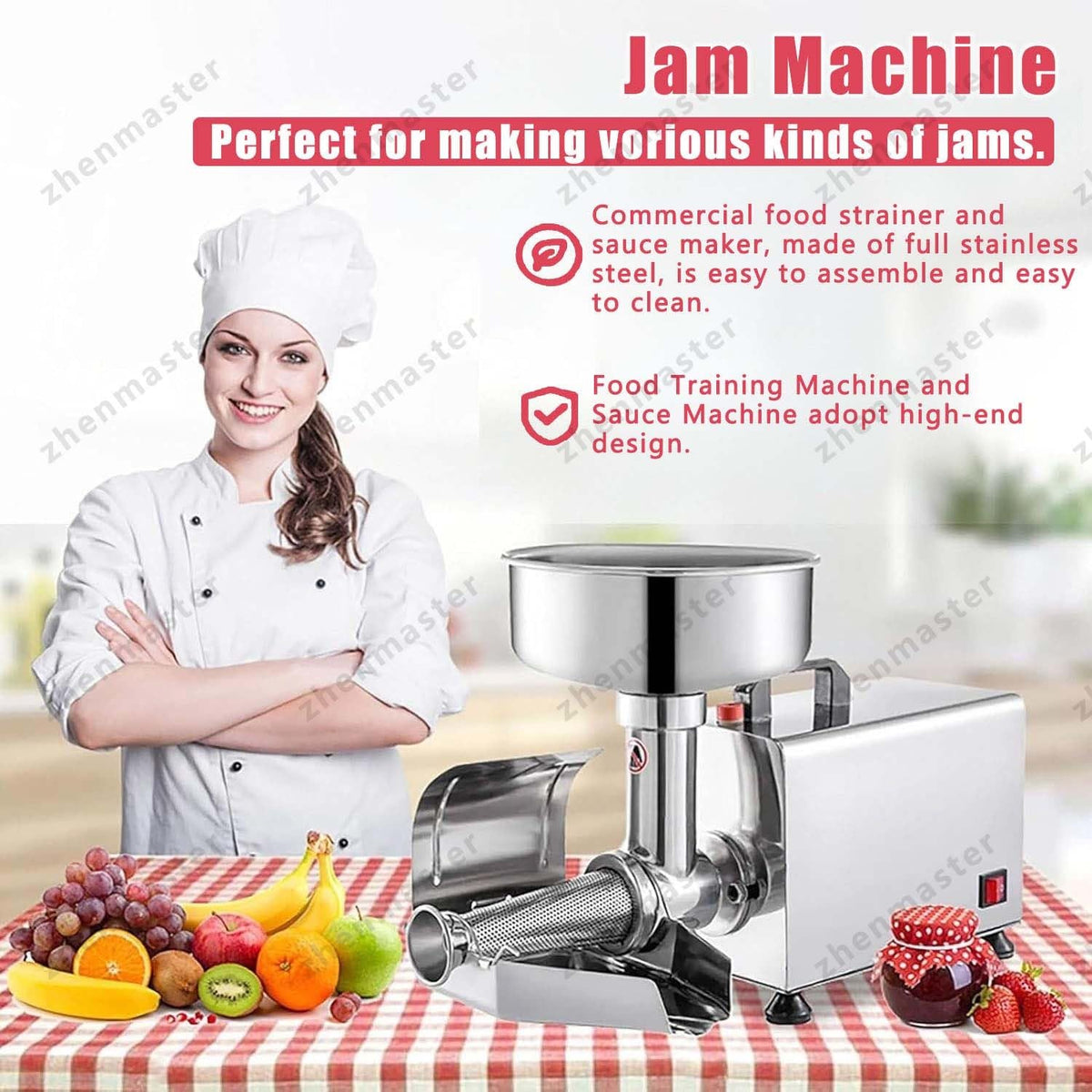 450W Electric Tomato Strainer with Automatic Seed Separator D953