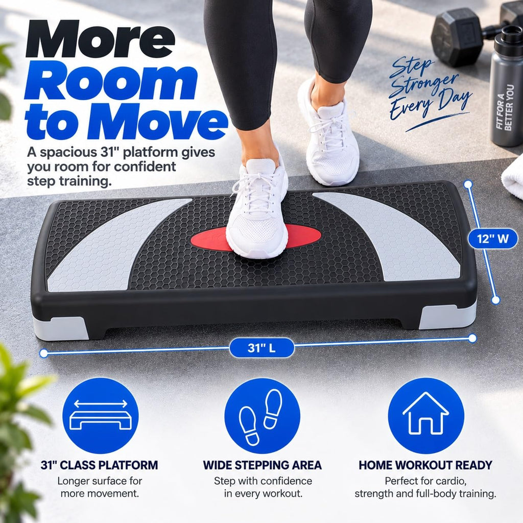 31'' Aerobic Step Platform with 4 Risers M70211