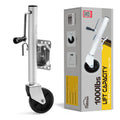 Heavy Duty Trailer Jack 1000lb 10" Sidewind Swivel with Wheel P437