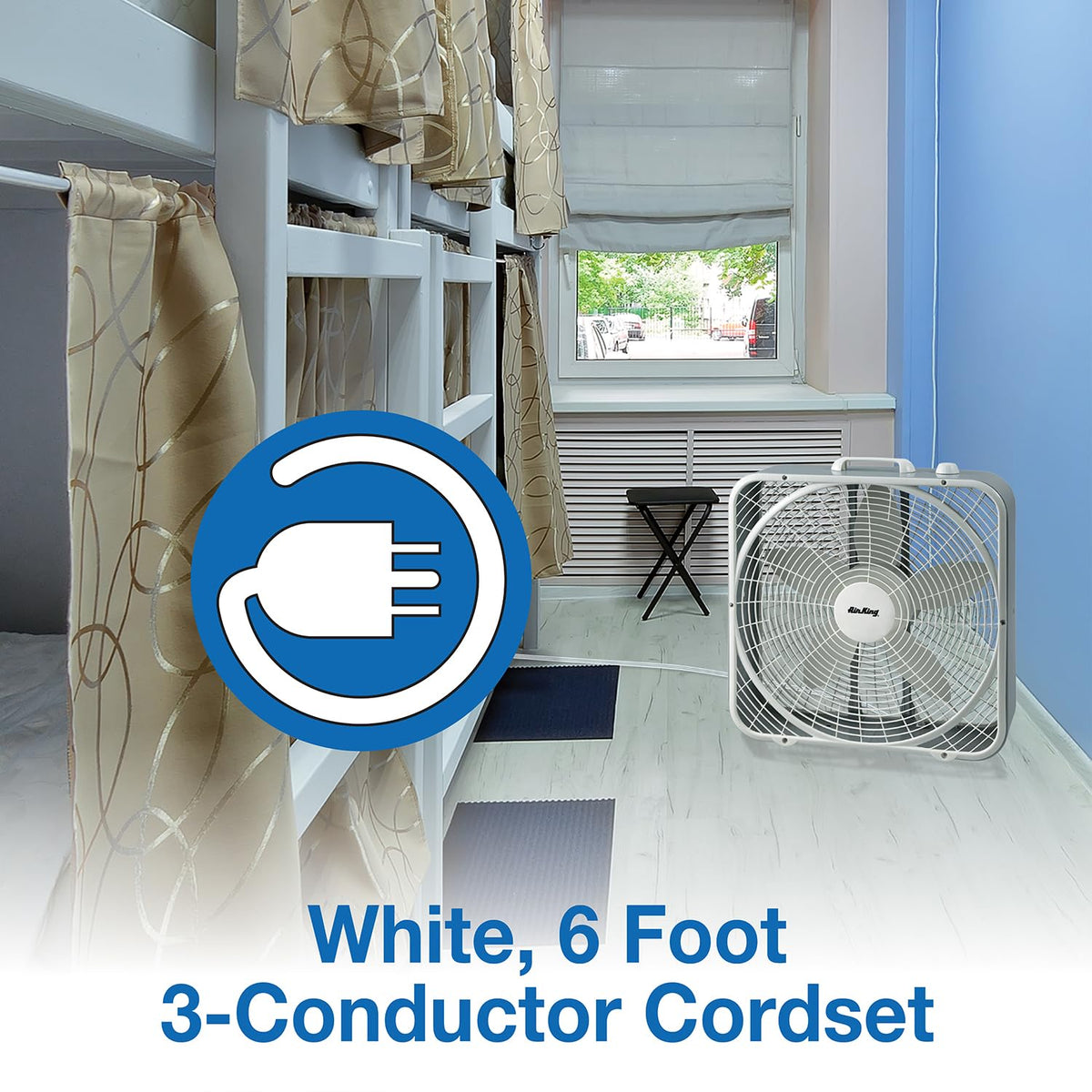 20-Inch 3-Speed Box Fan, White Y93083