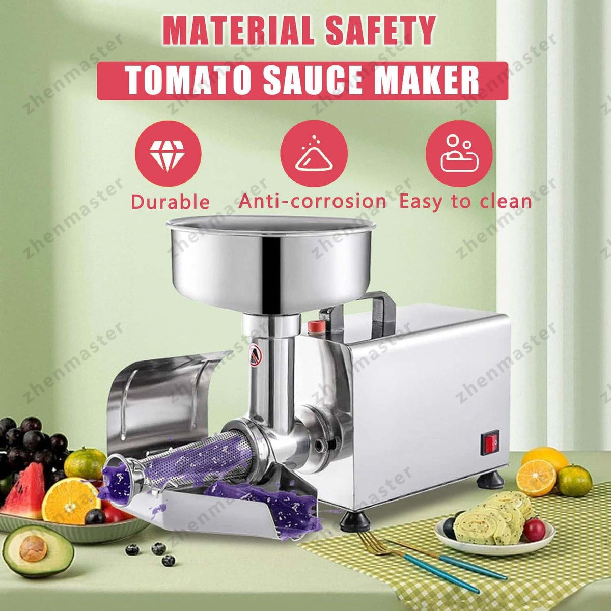 450W Electric Tomato Strainer with Automatic Seed Separator D953