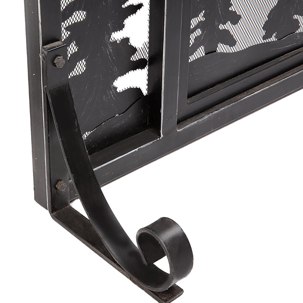 Black Metal Fireplace Screen H6446