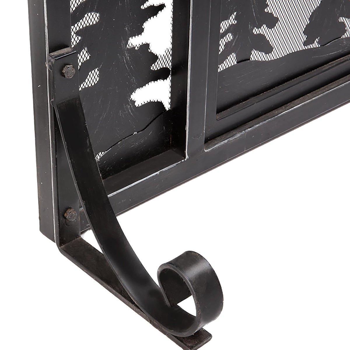 Black Metal Fireplace Screen H6446