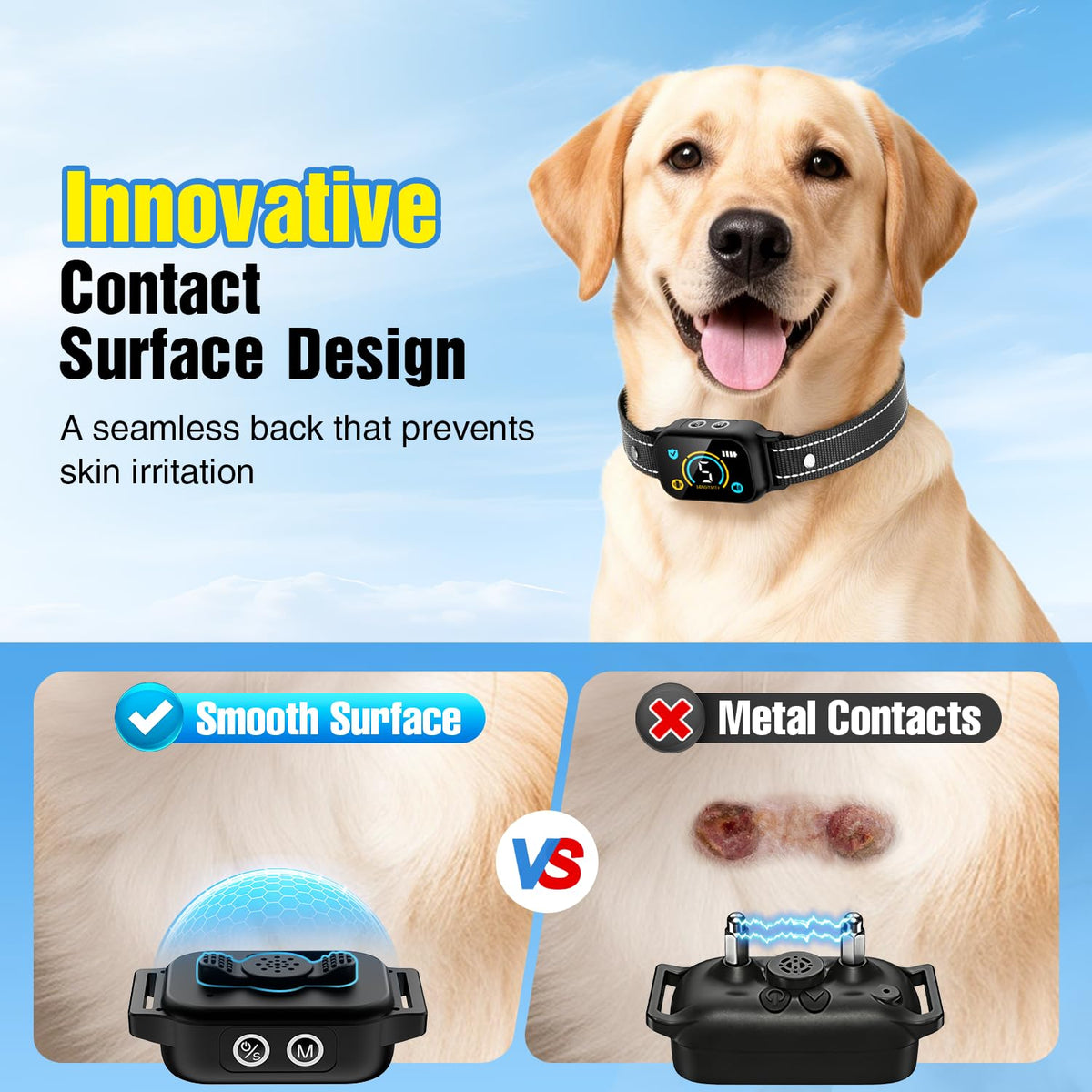 2 Pack Rechargeable Dog Bark Collar with Beep Vibration G1785