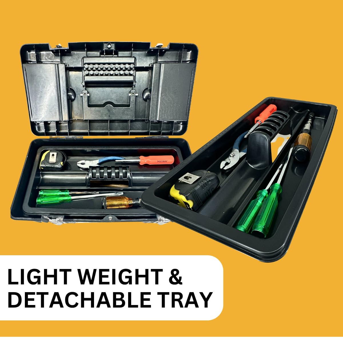 Plastic Tool Box with Metal Latches K5007