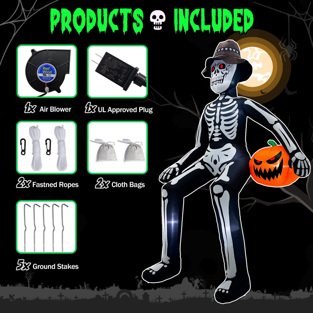 Giant Sitting Skeleton Inflatable E64110
