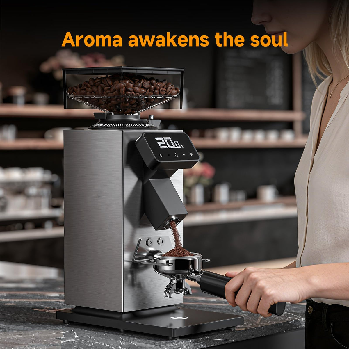 Commercial Flat Burr Espresso Bean Grinder M76335