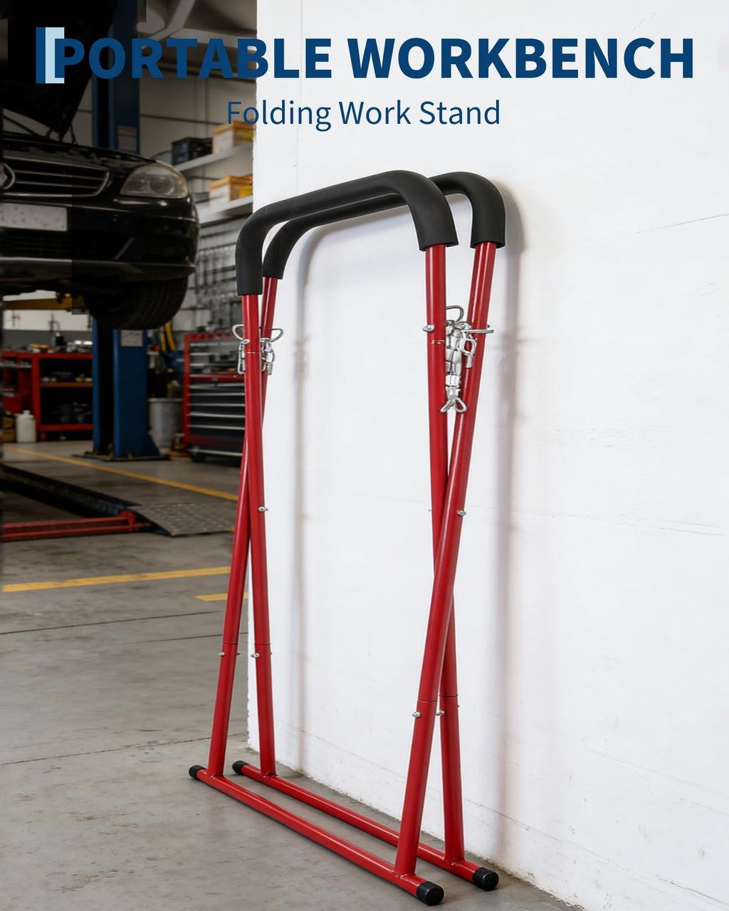 Folding Auto Body Work Stand 500 LBS Capacity Adjustable Height M44026