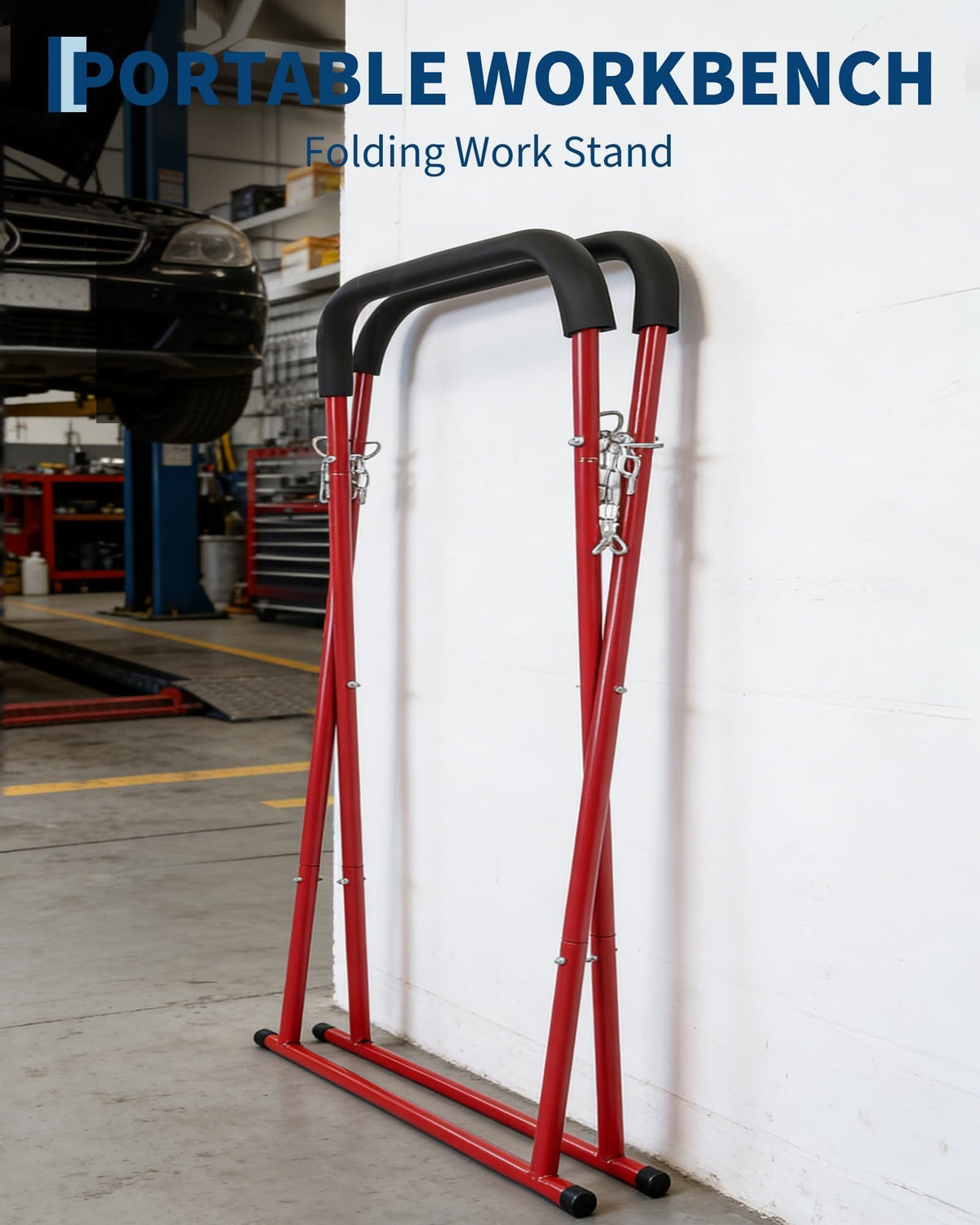 Folding Auto Body Work Stand 500 LBS Capacity Adjustable Height M44026