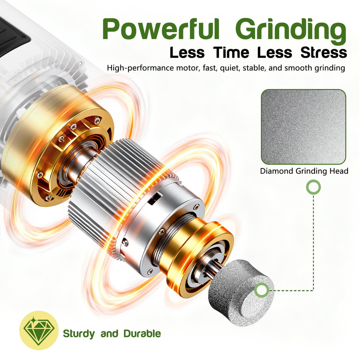 4-Speed Rechargeable Quiet Electric Dog Nail Grinder Z5097