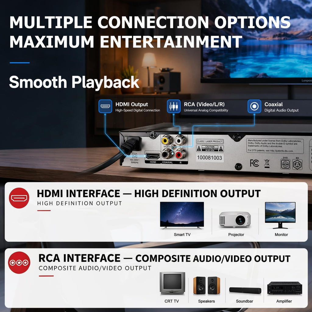 Blu-Ray Disc Player 1080P HDMI L7164